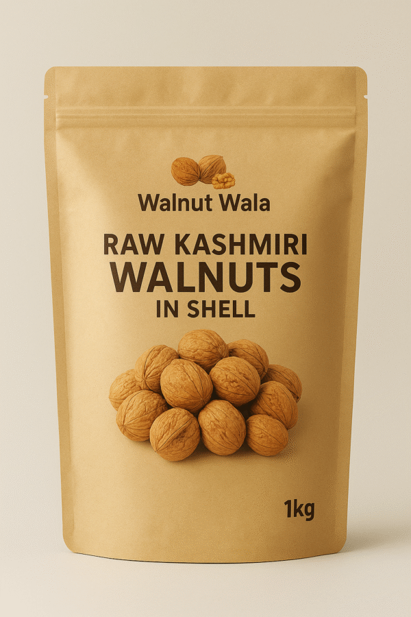 Raw Kashmiri Walnuts in Shell (1kg)